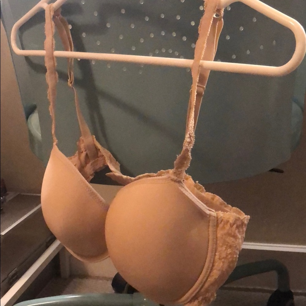 Cream colored t-shirt bra